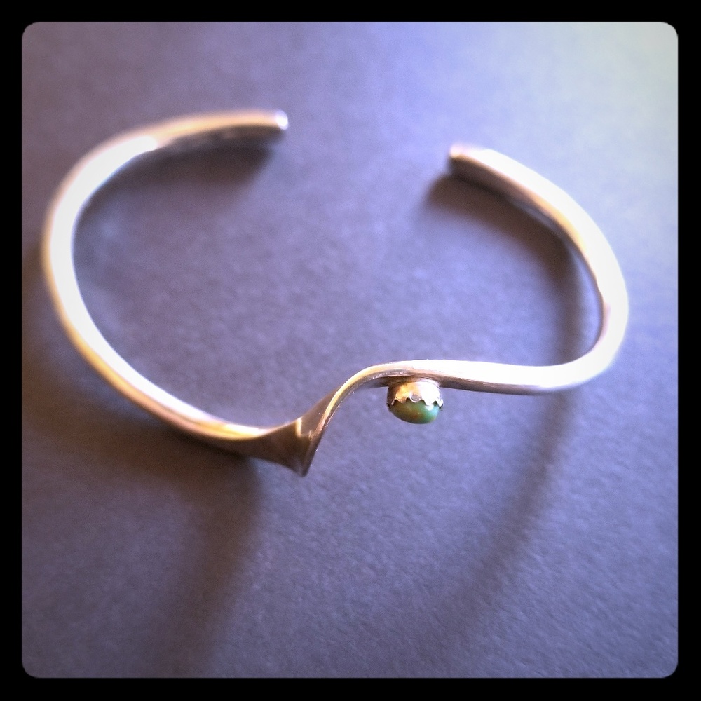 Navajo Silver and Turquoise Bracelet